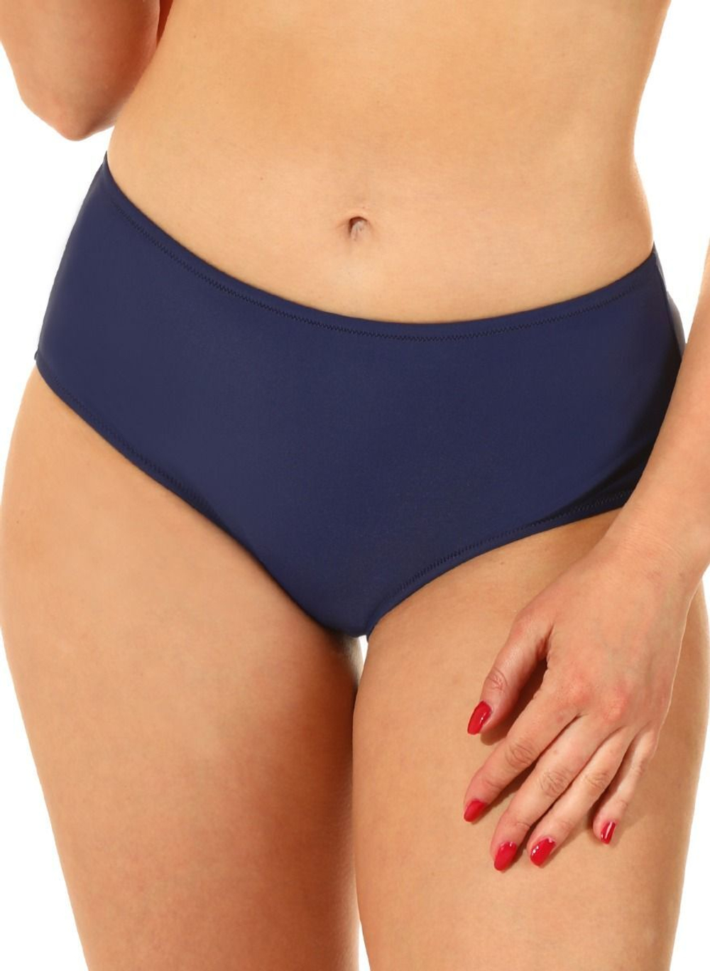 Раздельный купальник: принтованный лиф и высокие плавки (Размер: C/L) (Цвет: синий с черным)