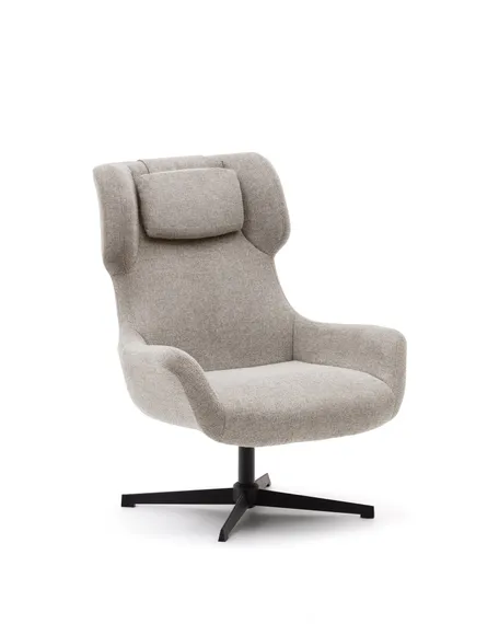 Крутящееся кресло Zalina, бежевый шенилл