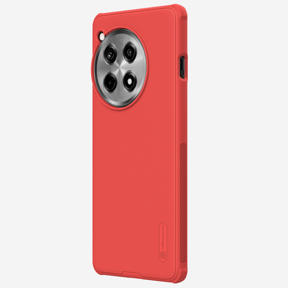 Усиленный двухкомпонентный чехол красного цвета от Nillkin для OnePlus 12R и Ace 3, серия Super Frosted Shield Pro