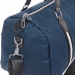 Сумка спортивная «Sports style», на молнии, с белой полосой, цвет синий, 40*22*26 см