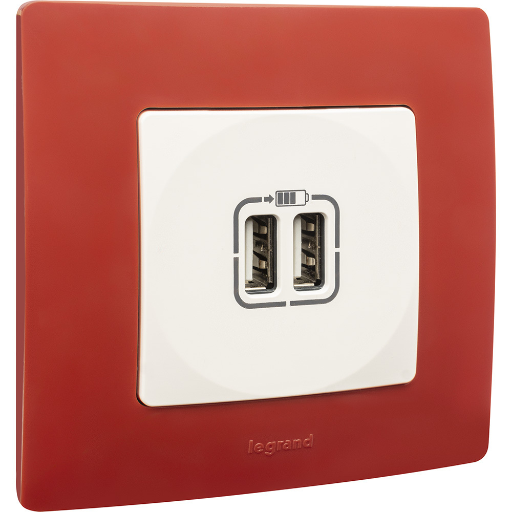 Рамка 1 пост красный ETIKA Legrand