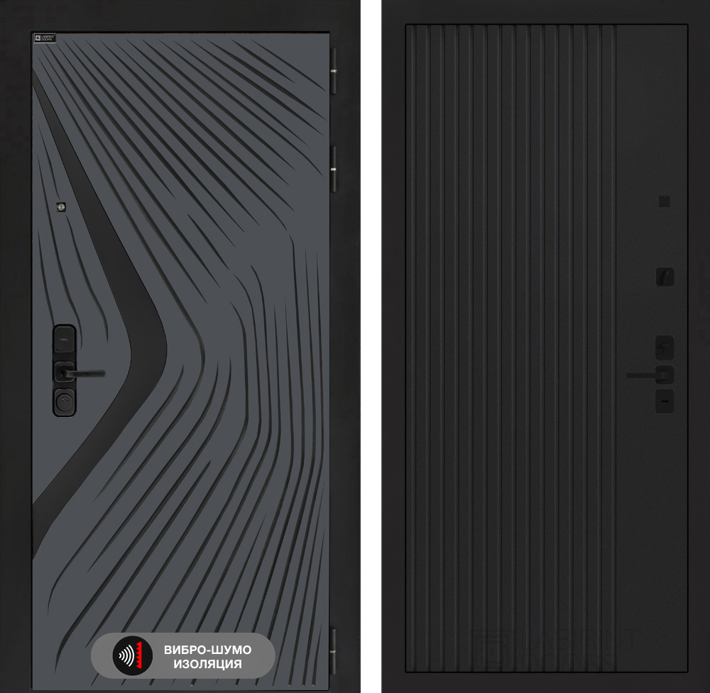 Входная дверь Лабиринт LEOLAB - 29 Черный кварц