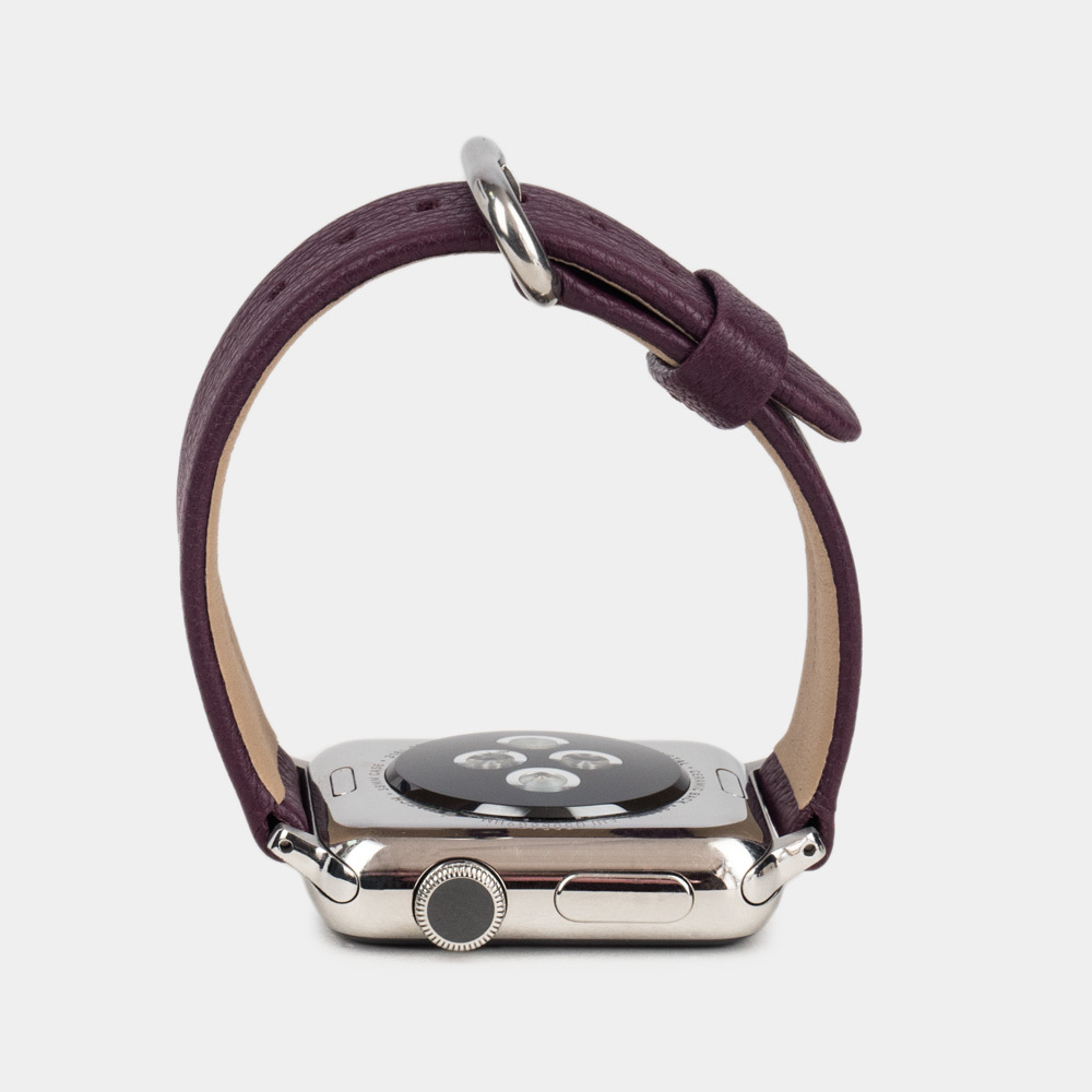 Ремешок для Apple Watch 44/45/46 mm из кожи козы, фиолетового цвета