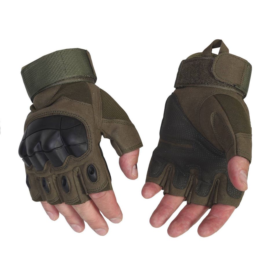 Перчатки стрелковые беспалые (олива)