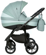 Детская коляска Indigo Indigo New 3 в 1 с автокреслом Avionaut Cosmo Grey In03 шалфей