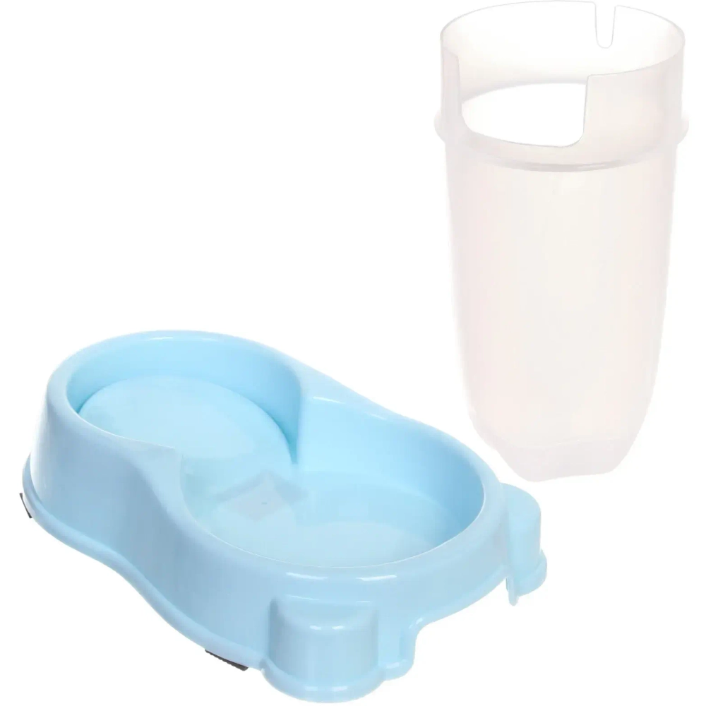 Автокормушка пластиковая «Колор-Один дома» 27,5*17,57*25см 1,2л цвет нежно-голубой