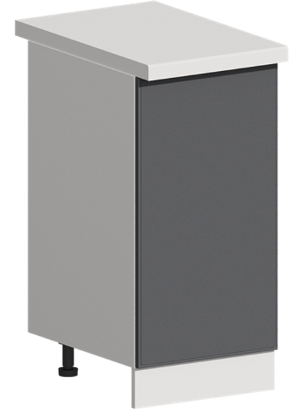 Кухня Модуль ШН 400 Белый / Графит Софт