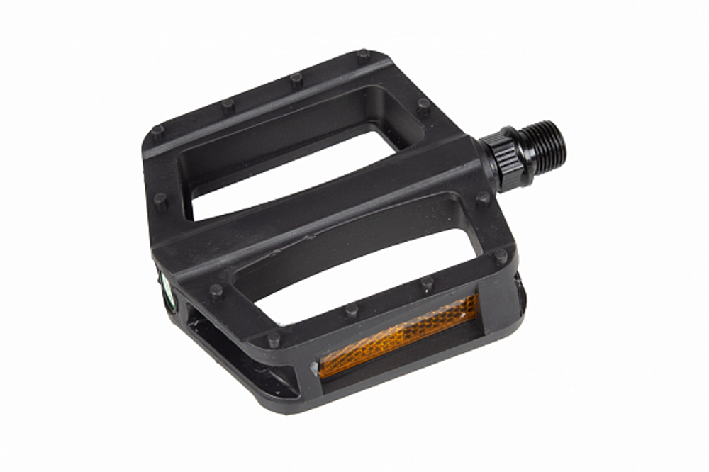 Педали MX-P873, ось 9/16" со светоотражателями, нейлоновые чёрные