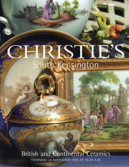 Каталог аукциона Christie's, Лондон, Британская и континентальная керамика от 18 ноября 1999 года