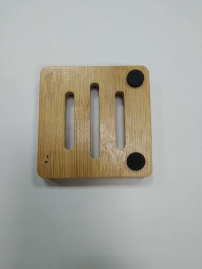 Мыльница бамбуковая квадратная (уценка)