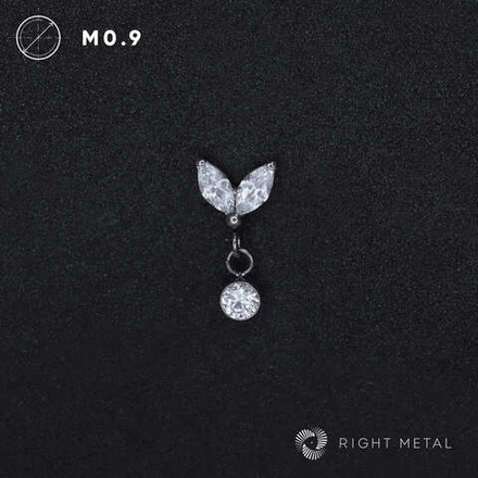 Pendant Double Marquise Round Crystal