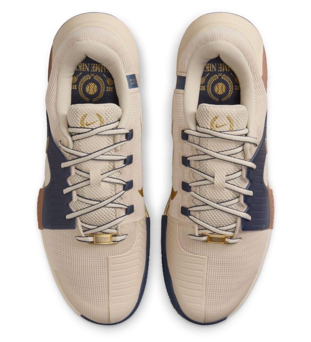 Мужские кроссовки теннисные Nike Zoom GP Challenge 1 Clay Premium - Бежевый, небесный, Золотой