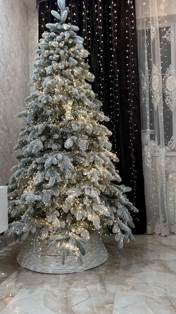 Ель Искусственная Царь елка Афродита флок 240 см