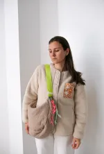 Сумка Aika Bags Долька Макси из барашков халва с неоном