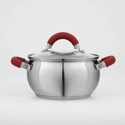 Кастрюля из нержавеющей стали Доляна «Вернер», 1,9 л, d=16 см, с крышкой (Цвет: не задано)