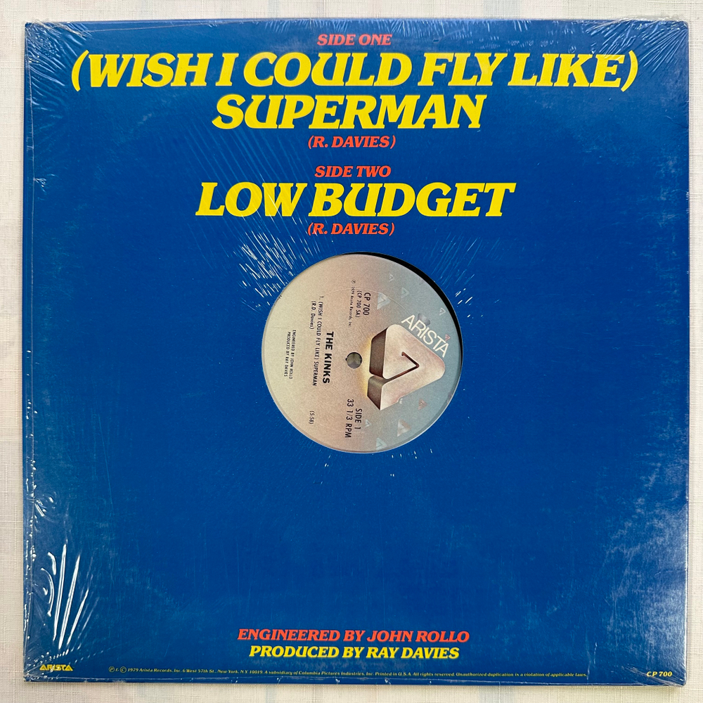 The Kinks ‎– (Wish I Could Fly Like) Superman (США 1979г.) 12", 33 ⅓ RPM