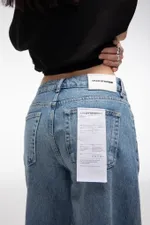 Джинсы Kraizy Stripes Широкие голубые