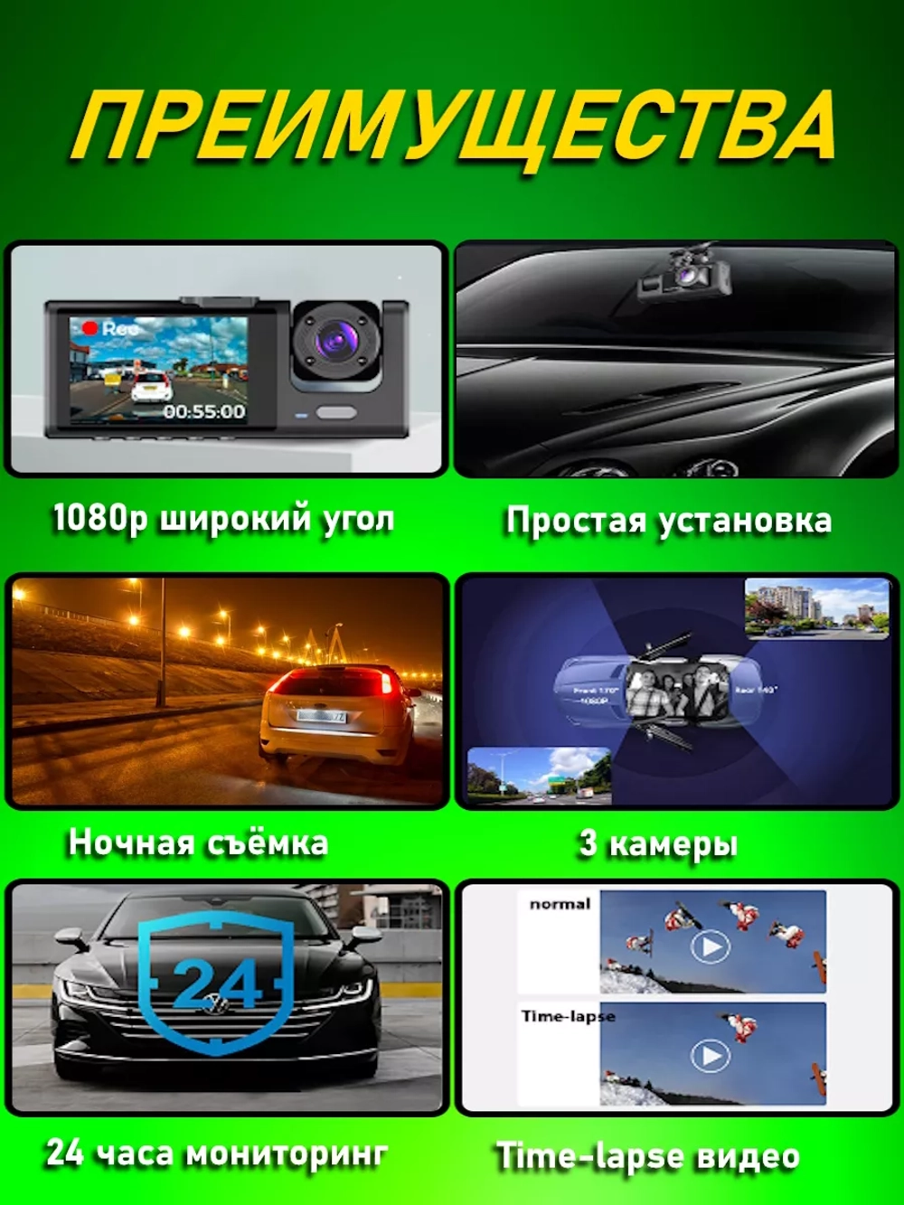 Видеорегистратор автомобильный, регистратор в машину и авто