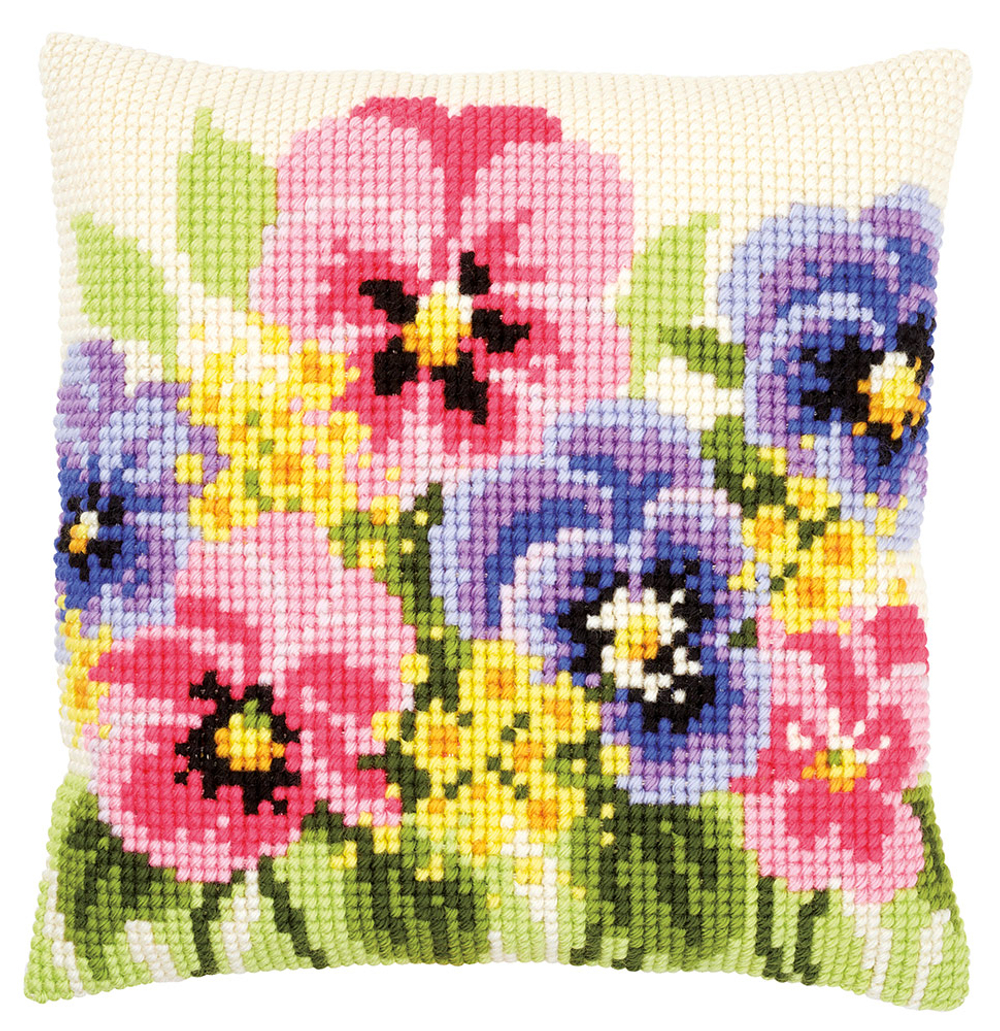 Набор для вышивания "VERVACO"PN-0166935 "Фиалки" 40 х 40 см