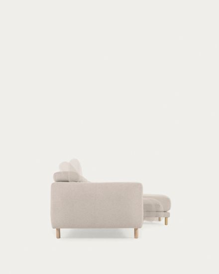 Singa 3-местный диван с правым шезлонгом белого цвета 296 см