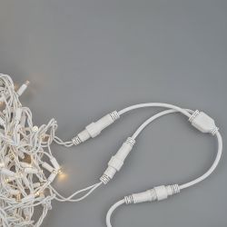 UCX-F90 S2-0.4M-WH Провод-разветвитель для гирлянд серии F90PRO. 0.4м. 2 выхода. Статика-мерцание. IP67. Белый. ТМ Uniel