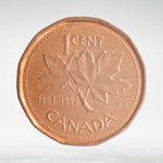 Canada, 1 Cent, 1992 – 125th Anniversary of Confederation (Third Portrait), AU