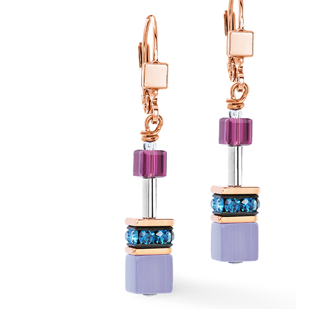 Серьги Coeur de Lion Purple-Blue 2838/20-0807