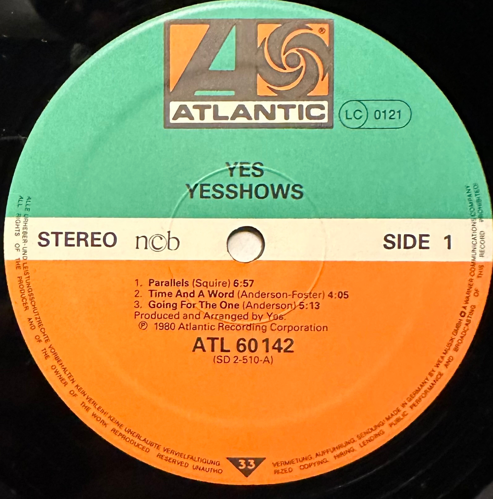 Yes - Yesshows 2LP (Скандинавия 1980г.)