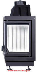 Каминная топка Экокамин Альфа 800 R два стекла правая