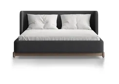 Кровать Basic спальное место 140*200 см (серый, букле)