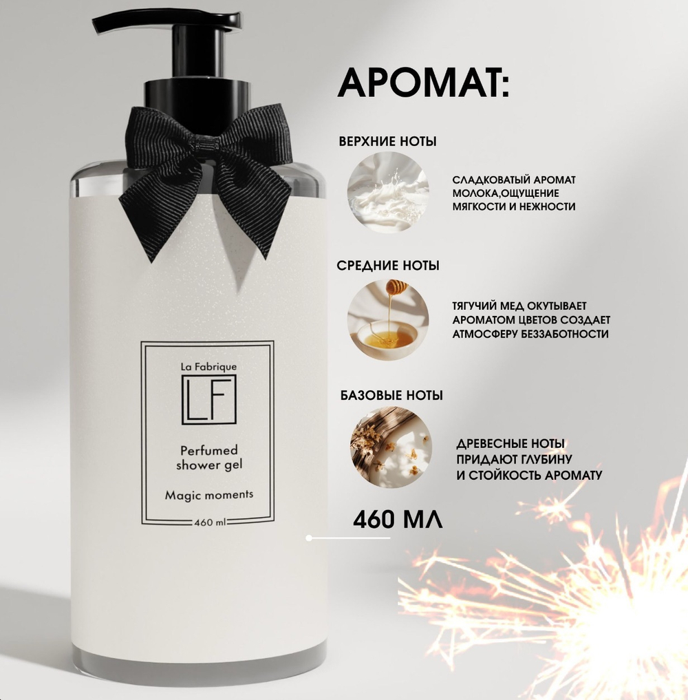 La Fabrique Гель парфюмированный для душа розовое шампанское 460 мл