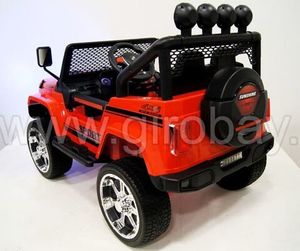 Детский электромобиль River Toys Jeep T008TT красный фото №5