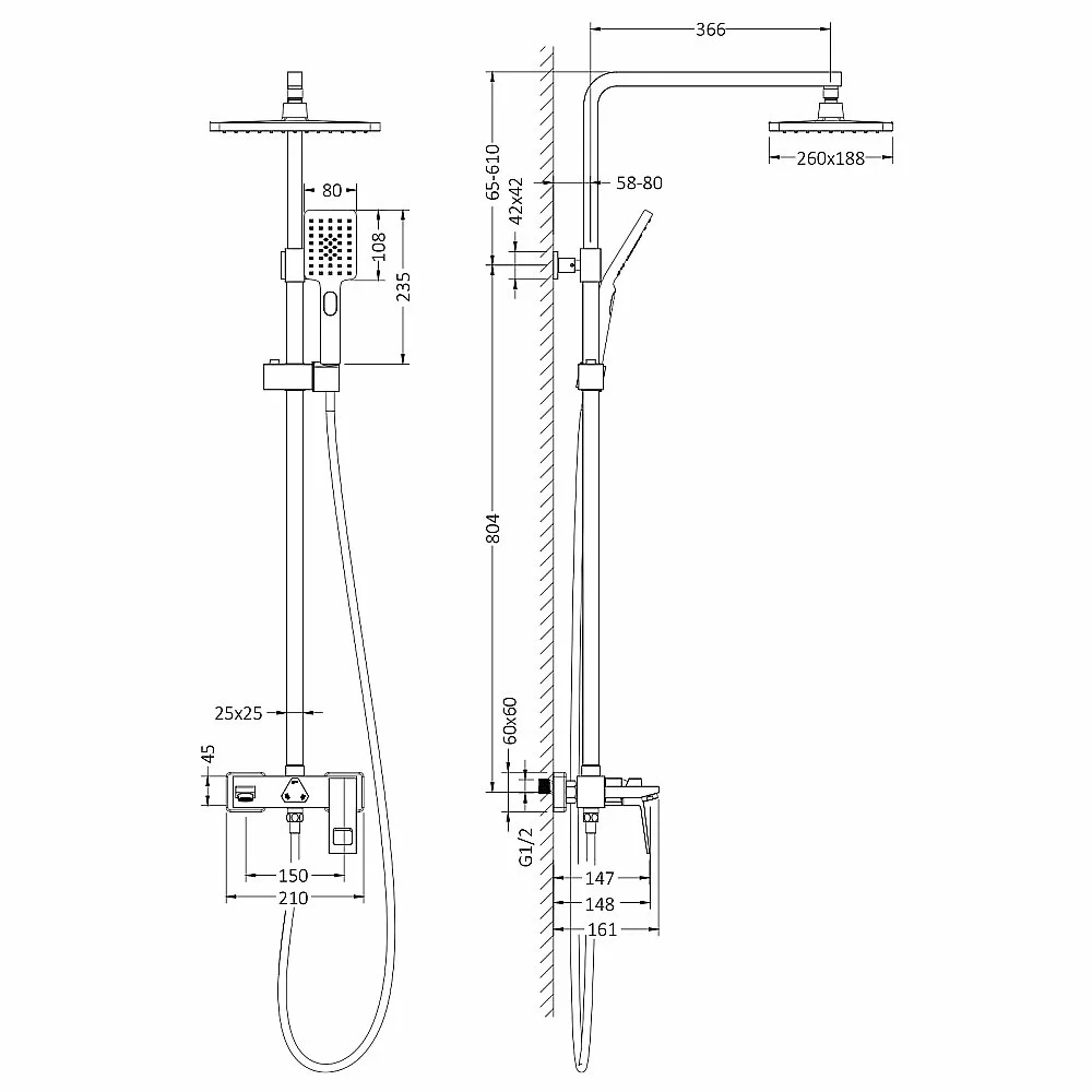 Душевая система Timo Briana SX-7130/17 золото матовое