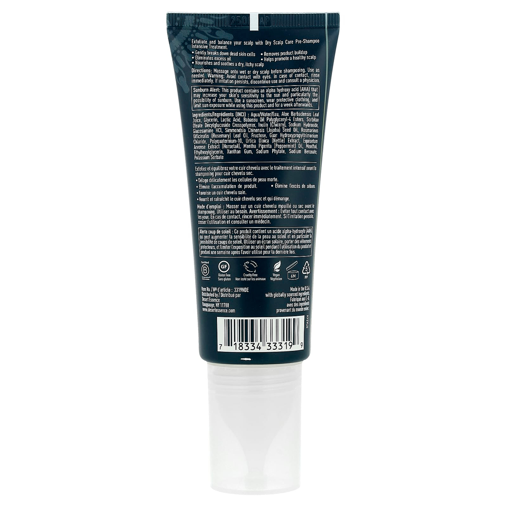 Desert Essence, средство для ухода за сухой кожей головы, перед использованием шампуня, 100 мл (3,4 жидк. унции)