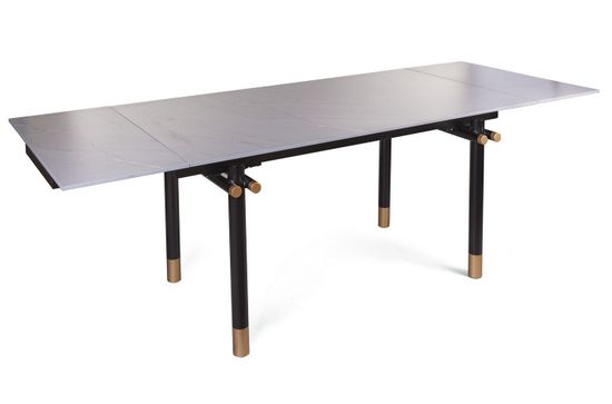 Стол обеденный Trump (160+40+40), керамика серая