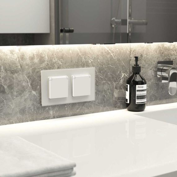 Рамка Werkel Senso на 2 поста белый стекло soft-touch W0023101 4690389200359