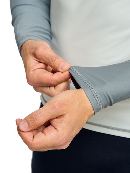 Футболка рашгард лонгслив Sargan Агидель UPF 50+ мужская серая