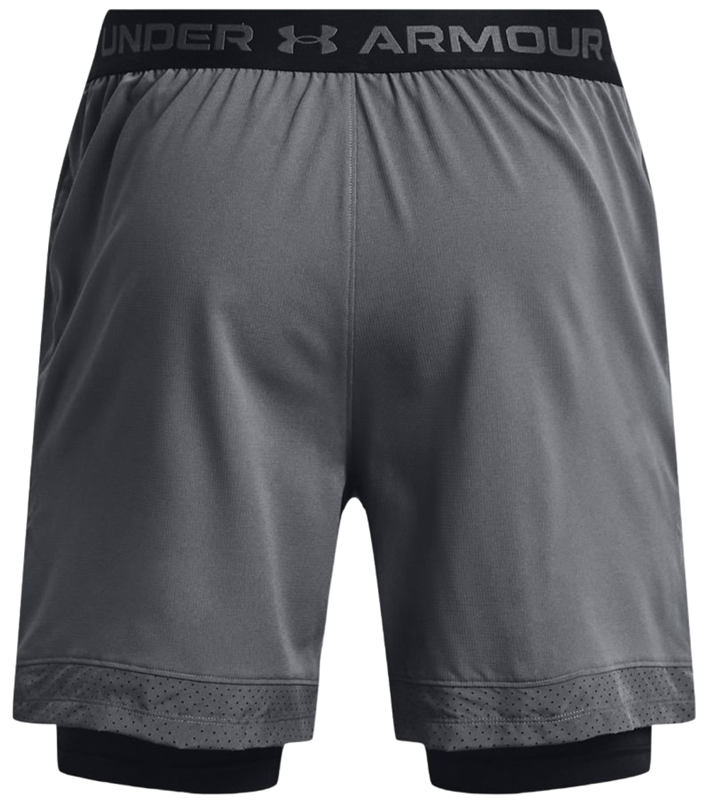 Мужские теннисные шорты Under Armour Vanih Woven 2-in-1 Shorts - pitch gray/black