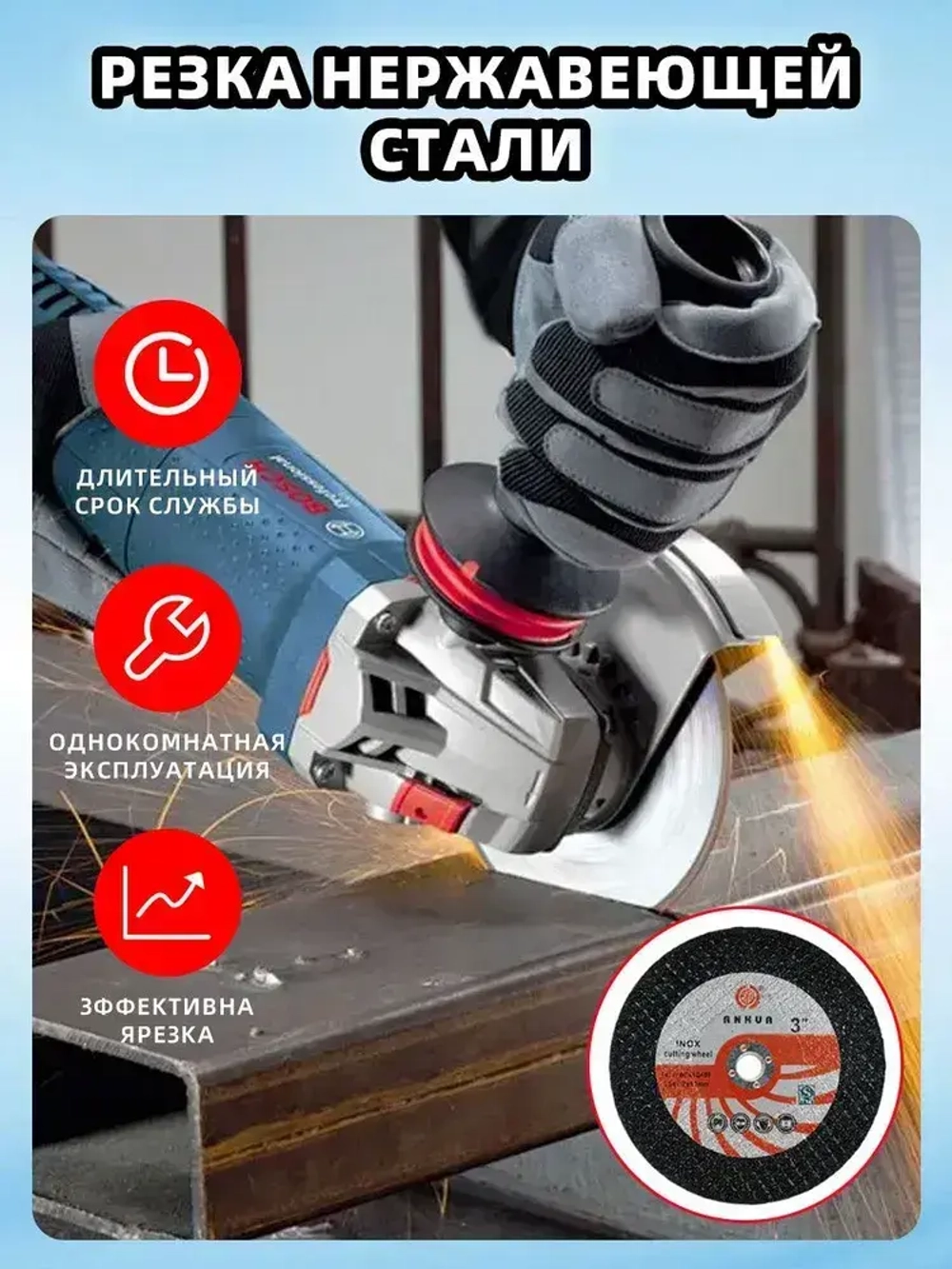 30 дисков для мини УШМ, размер 75 x 1.2 x 10 мм