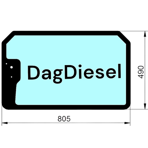 Стекло заднее JCB 827/80232