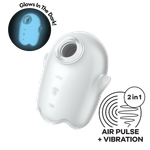 Мини-вибратор с воздушной стимуляцией Satisfyer Glowing Ghost серый (светится в темноте)