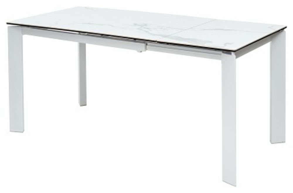 Стол CREMONA 160 KL-188 Контрастный мрамор / белый каркас М-City