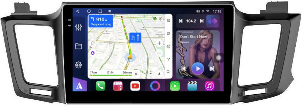 Магнитола для Toyota RAV4 4 2012-2019 - FarCar 468M монитор 10.36" QLED на Android 14, TS18, CarPlay, 4G SIM-слот