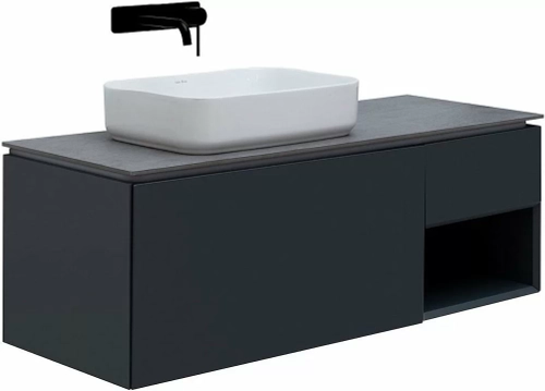Тумба с раковиной Allen Brau INFINITY 120 1+1 антрацит матовый