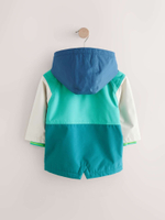 Куртка непромокаемая с капюшоном для мальчика Next Q60-459, Белый, Мятный