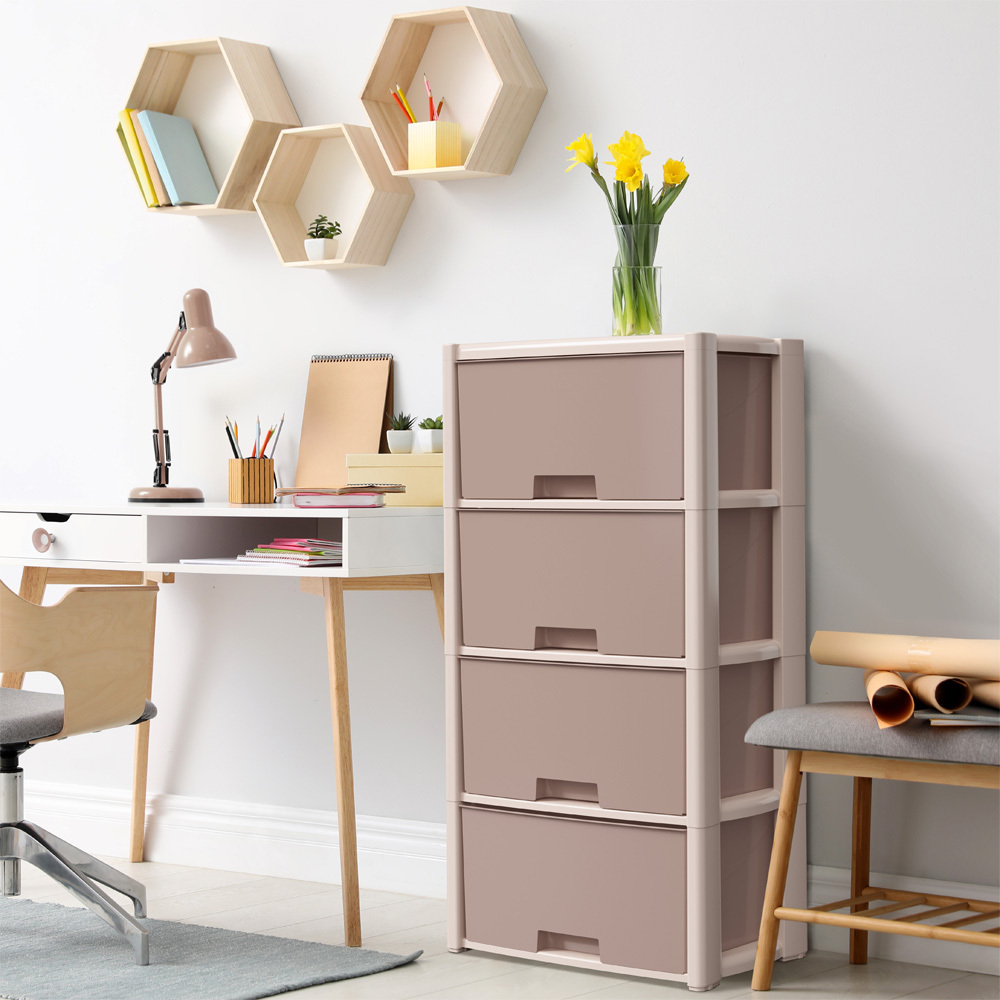 Комод 4-х секционный "Колорит" (бежевый)