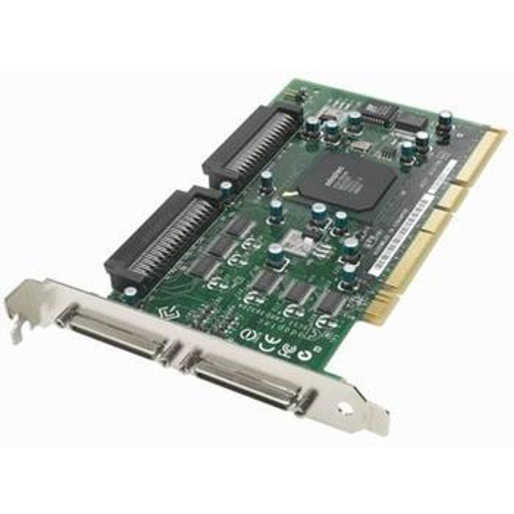 Контроллер Adaptec Ultra320, Conn: 2*68VHDext, 2x68int, RAID 0,1,10 PCI-X (64bit,133MHz), 2channel (ASC-39320-R) ASC39320A