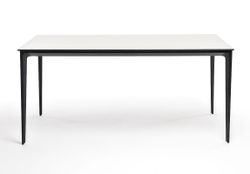 "Малага" обеденный стол из HPL 160х80см, цвет молочный, каркас черный