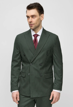 Мужской костюм двубортный (зеленый) В69