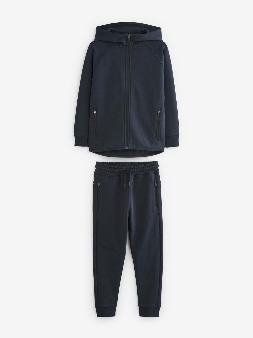 Толстовка на молнии с капюшоном и джоггеры в комплекте для мальчика Next D61-707, Темно-синий